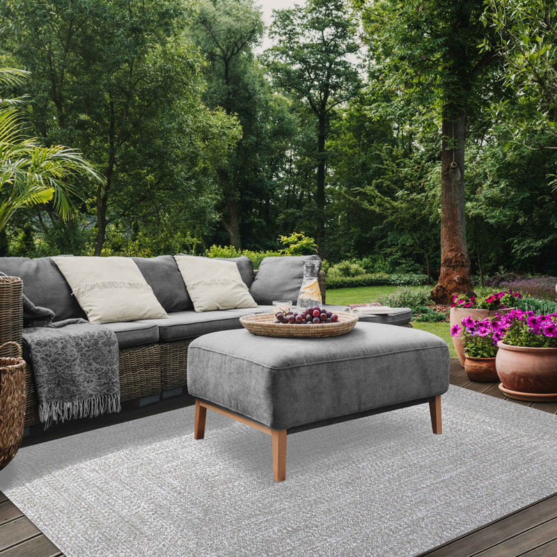 Tapis intérieur / extérieur brun Janaris, Rectangle 5 pi x 8 pi