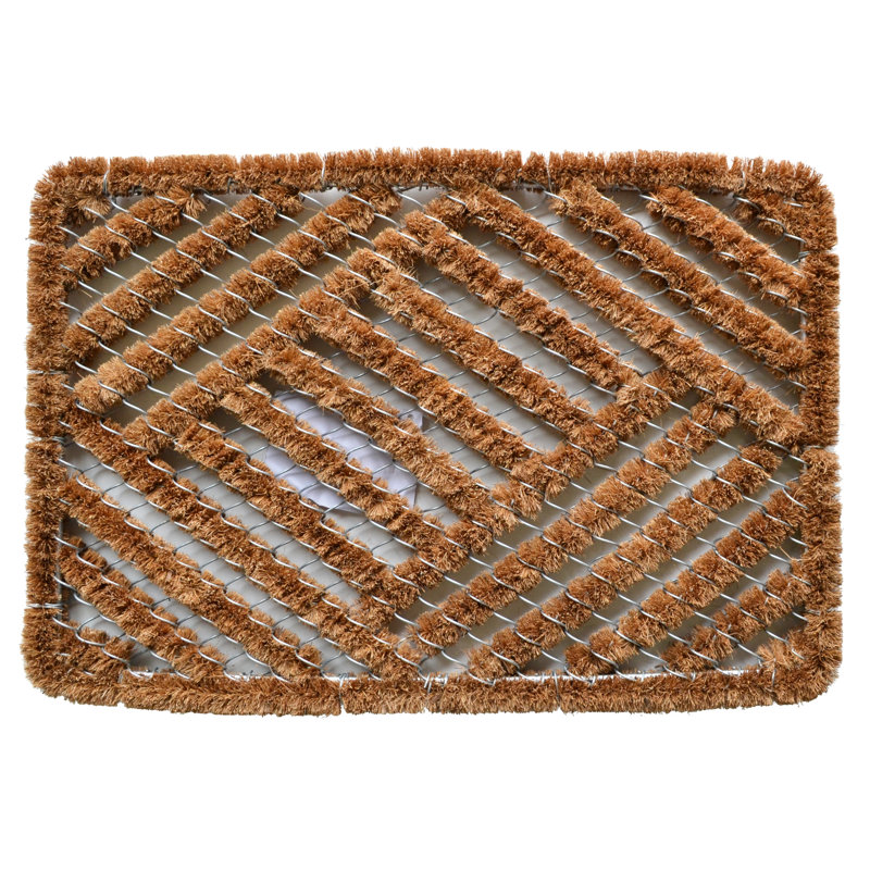 Alyna Non-Slip Geometric Outdoor Doormat, Rectangle 1'4" x 2'
