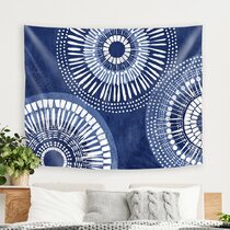 BLUE & WHITE - Polyester - Tapestry Wall Hanger - 150x130cm - ALTAR CLOTH -  NEW920