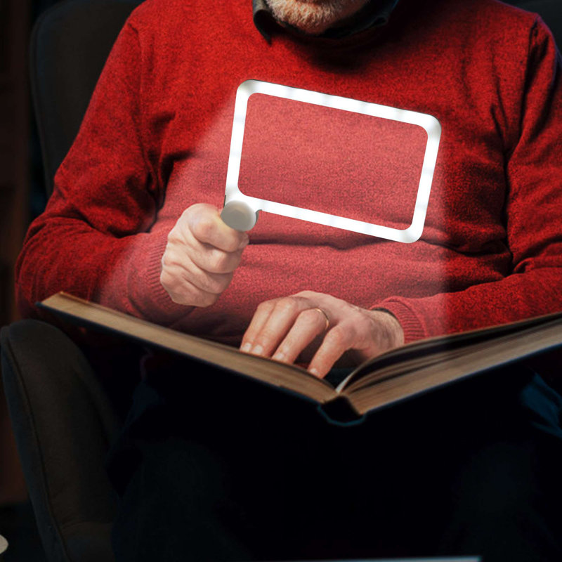 Loupe 5X avec lumière, loupe à main 48 lumières DEL pour la lecture