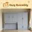 Grand lit escamotable mural avec placard-1172776701