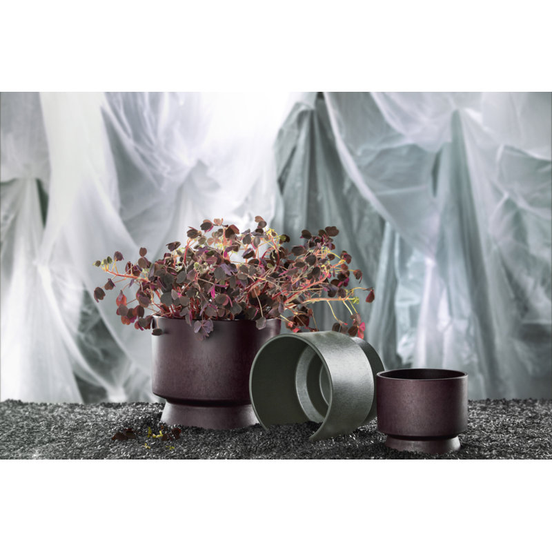Recycled Planter, Green, 5.3" H x 5.9" W x 5.9" D
