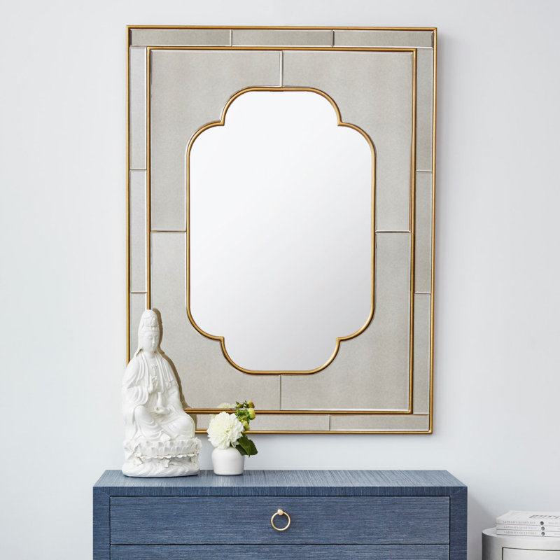 Cassia Rectangle Beveled Wall Mirror, 46" x 35"