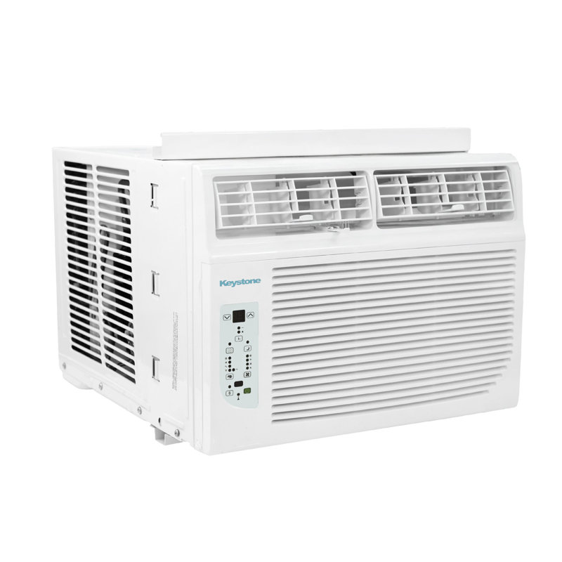 Keystone 8,000 BTU 115V Window Air Conditioner with 3,500 BTU Supplemental Heat Capability, 8000 BTUs