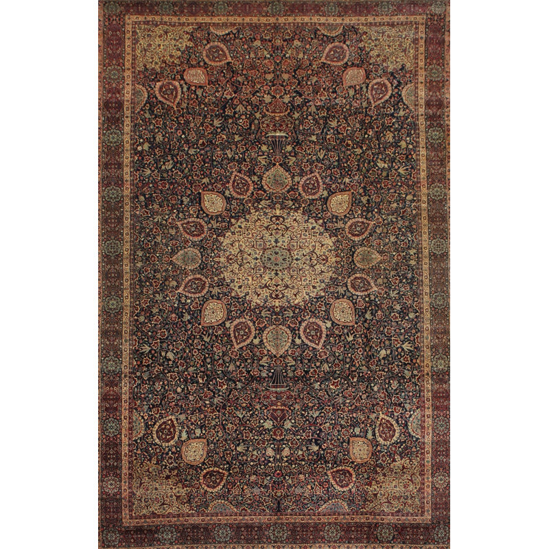 Tapis oriental brun / beige / noir, Rectangle 7 pi x 9 pi