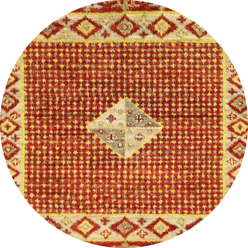 Abstract Indoor Rug, Round 5'