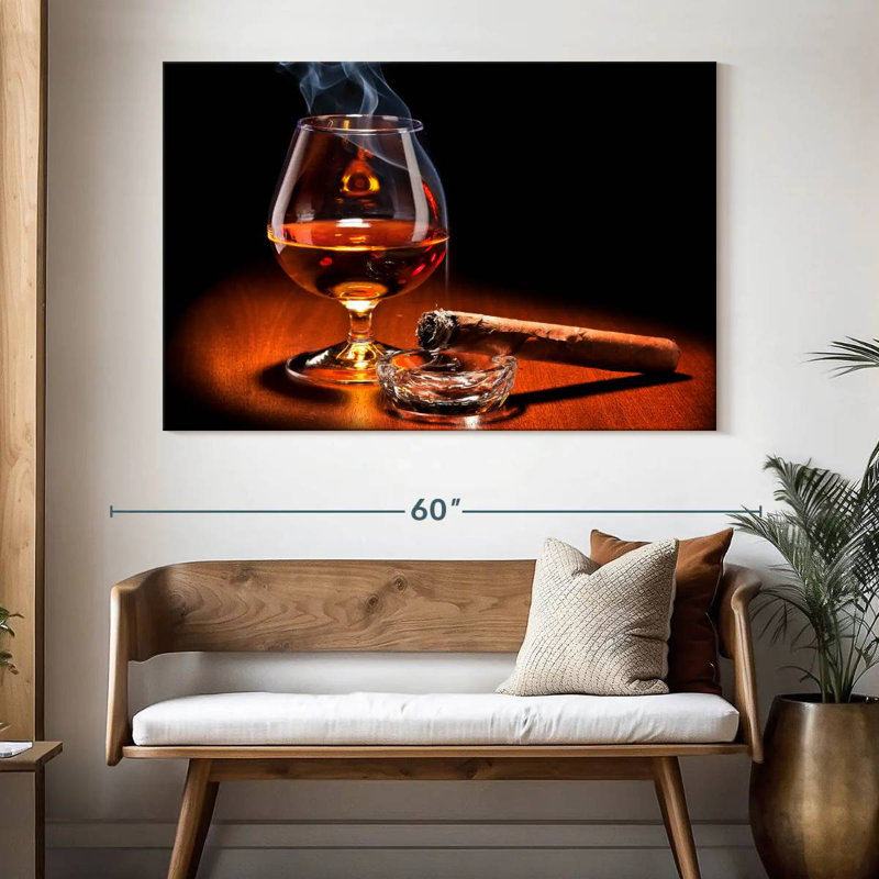 Boisson au cigare et au cognac Yarlin, H 34 po x l 51 po