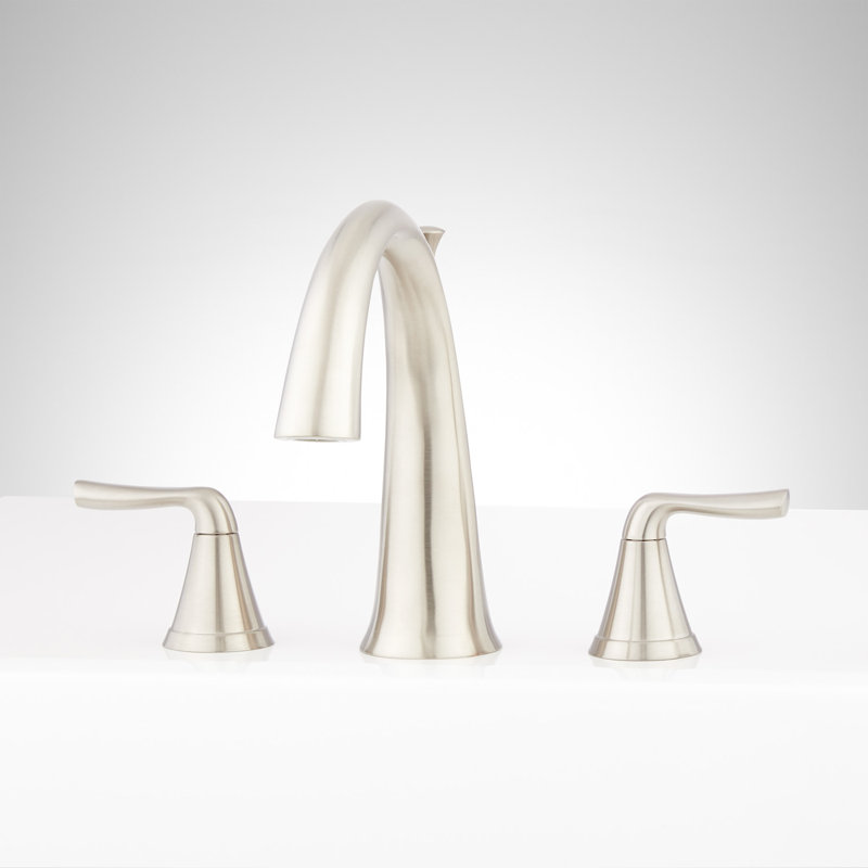 Robinet de baignoire romaine à 3 trous avec soupape brute Provincial, Nickel brossé