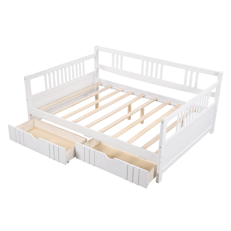 Belvia Daybed, Full, White, 2 Drawers