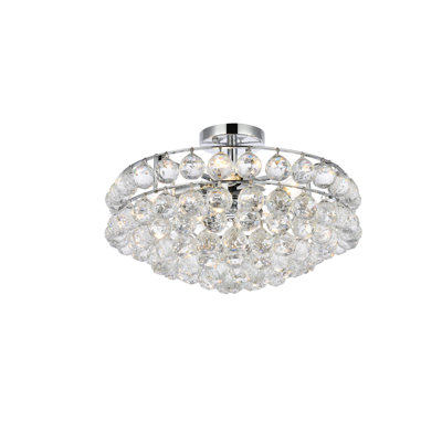 Kieron 5-Light Dimmable Crystal Flush Mount