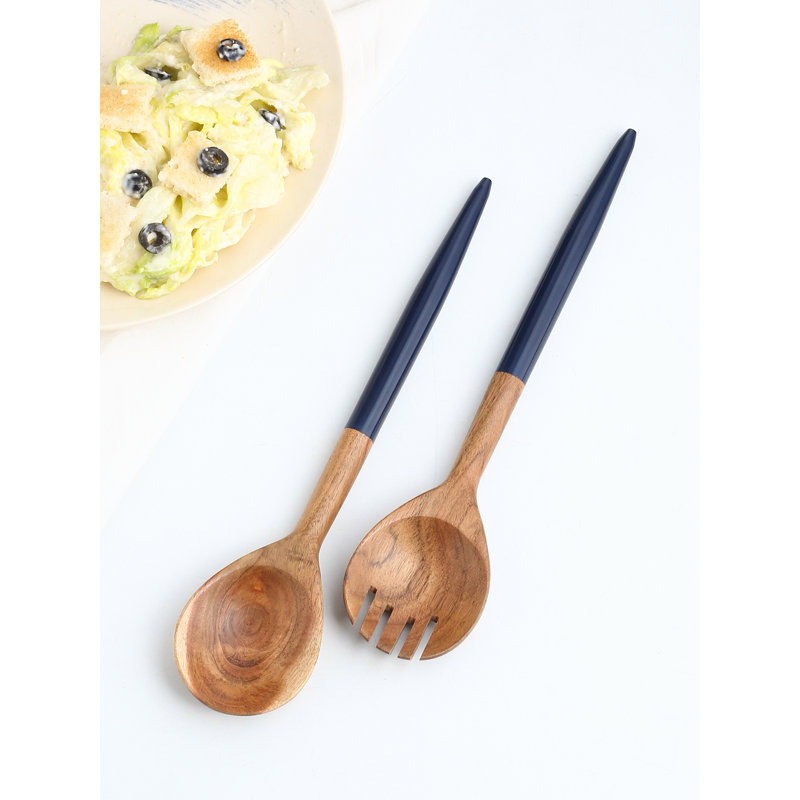 Mahalie Salad Servers, Blue