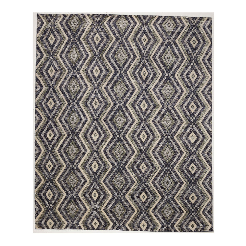 Hand Knotted Chevron Area Rug