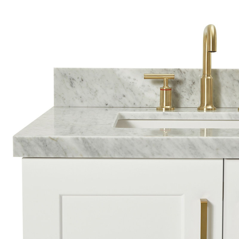 ARIEL TAYLOR 31 IN RECTANGLE SINK VANITY, White, Rectangle