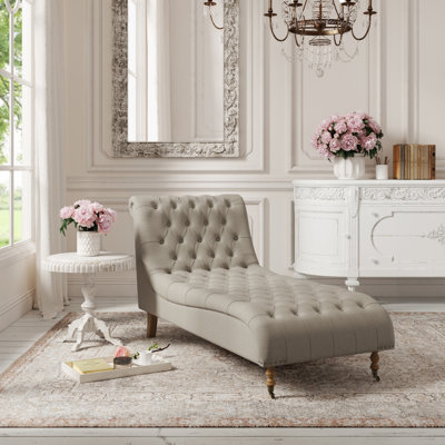Chaise longue en lin Elegance Aaryan