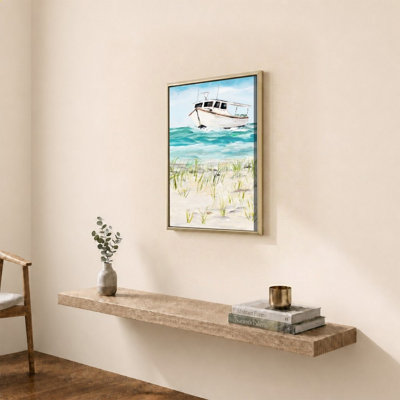 «Boat By The Shore» par Julie DeRice - impression sur toile