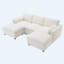 Canapé modulaire en U 86,5 po avec poches de rangement et 2 repose-pieds mobiles-121087735