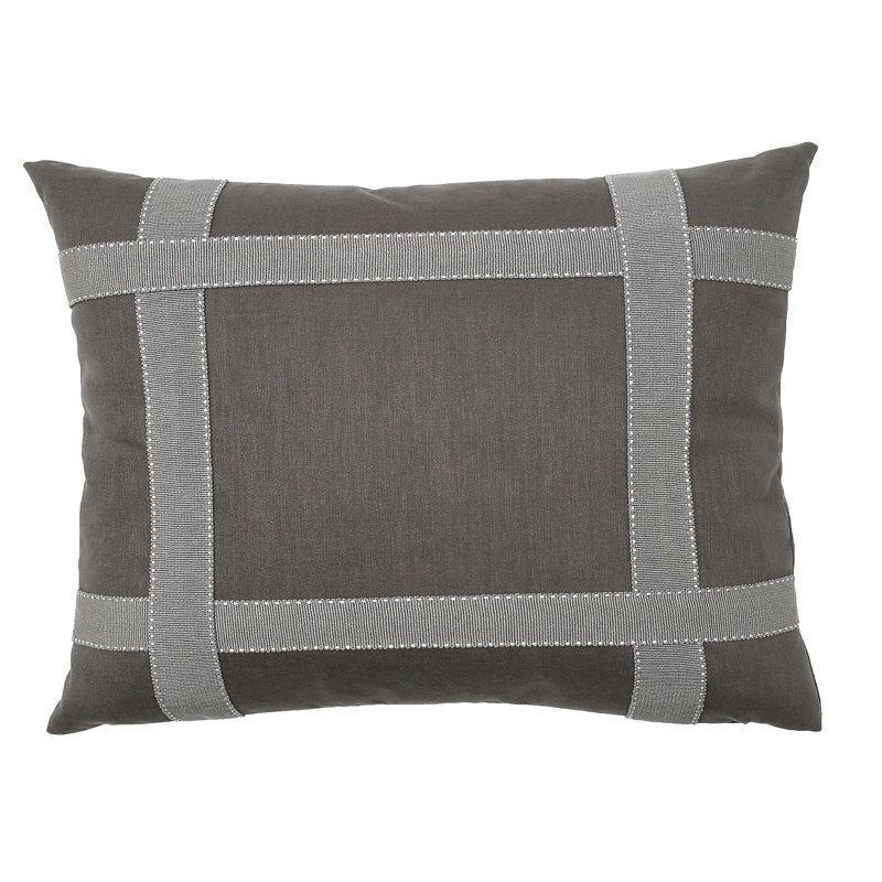 Bradford Lumbar Pillow Cover & Insert, Graphite, 15" x 20"