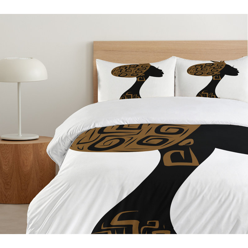 African Modern & Contemporary Polyester Duvet Cover, King