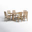 Heymann Trestle Dining Table with Solid Wood Chairs-1107563550-1201159106
