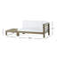 Banc de coin droit et table basse