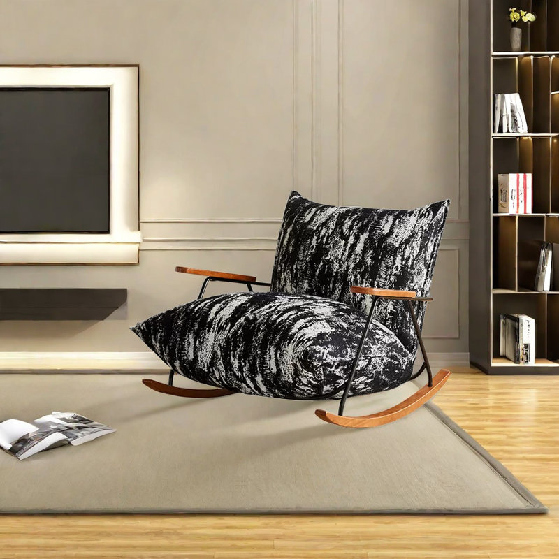 Chaise berçante Modern Home, Brun