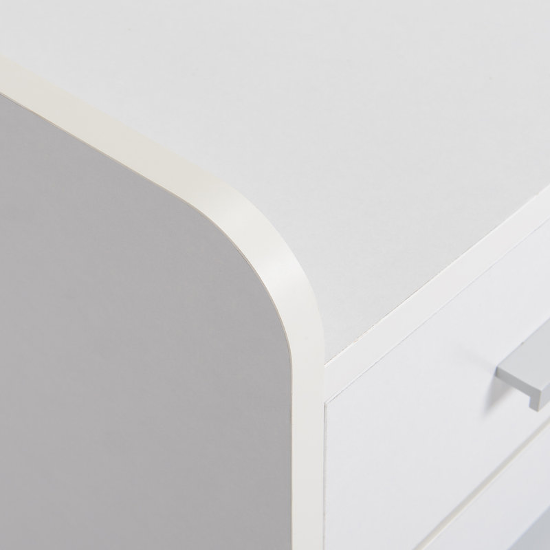 15.4'' Wide 3 -Drawer Mobile File Cabinet, White