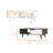 1-Drawer 1-Shelf Rectangle Coffee Table