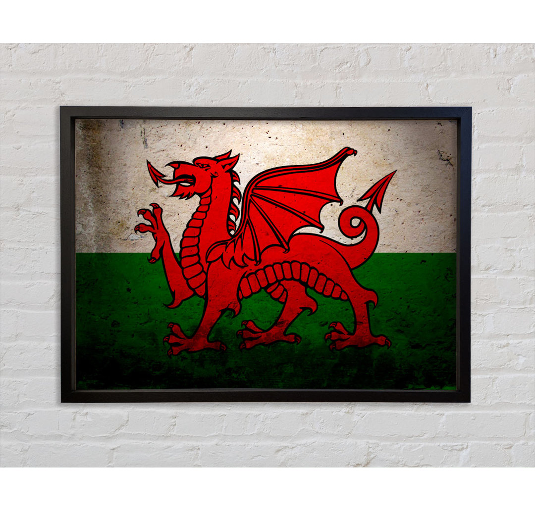 Dragon Of Wales - Einzelner Bilderrahmen Kunstdrucke auf Leinwand