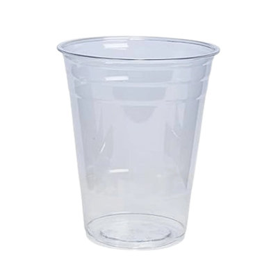 16oz Clear PET Plastic Cups with Dome Lid & Straw: 50 Sets