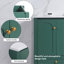Ensemble de meuble-lavabo vert 48 po avec lavabo en résine, armoire de rangement abondante - 4 portes à fermeture douce et 2 tiroirs