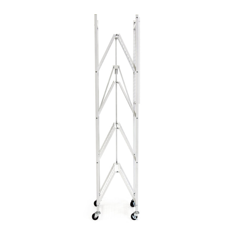 Origami RPR Series 5 Shelf Slim Steel Pantry Rack Holds up to 100 Pounds, White, White
