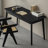 Black Rectangle Solid Wood Desks-108744103