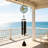  40 Inch Butterfly Stained Glass Wind Chime, Weather Resistant Tuned Metal Tube Outdoor Hanging Decor