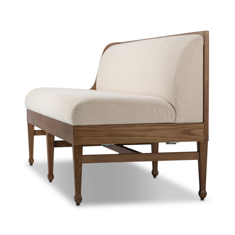 Priscilla LAF Dining Bench-49"-Crypton Wayfarer Snow, 32" H x 72" W x 26.5" D