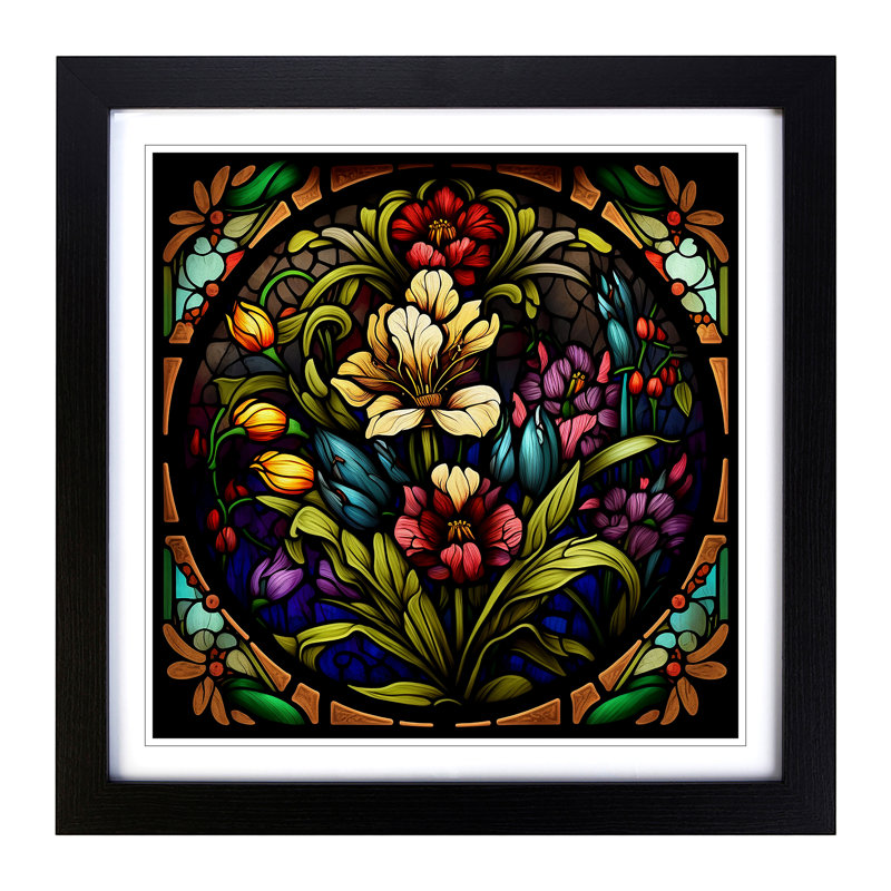 Single Picture Frame Print on Wood, Black