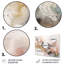 Or gris délicat abstrait coups de pinceau I - décoration murale abstraite en métal marbré-668819504
