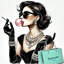 Modern Glam: Tiffany-Inspired Fashion Diva Canvas Wall Art-108833818