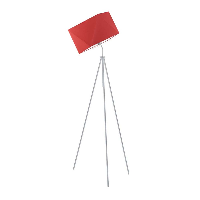 Ayaniah 142cm Tripod Floor Lamp, Red, Silver