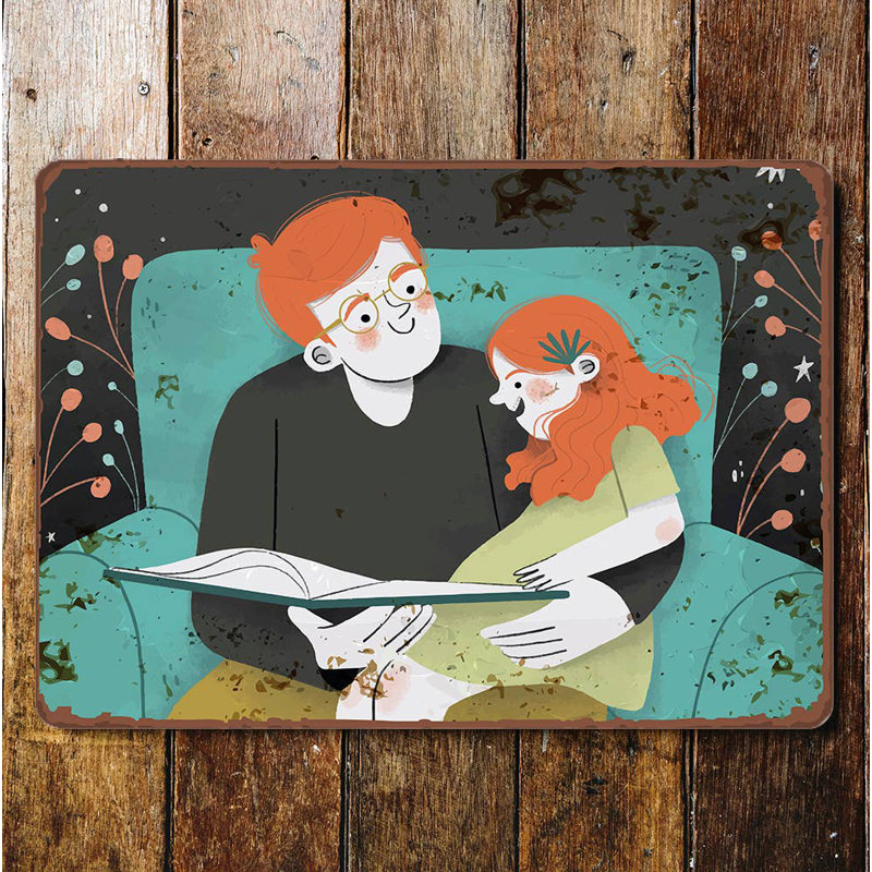 Handmade People Wall Decor on Metal, 15cm H x 20cm W