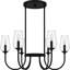 Lustre noir mat 6 lumières Amandah