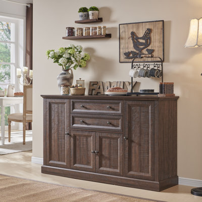 Niyah 58"  Buffet Cabinet with Storage, Sideboard Buffets Cabinet with 4  Doors and 2 Drawers