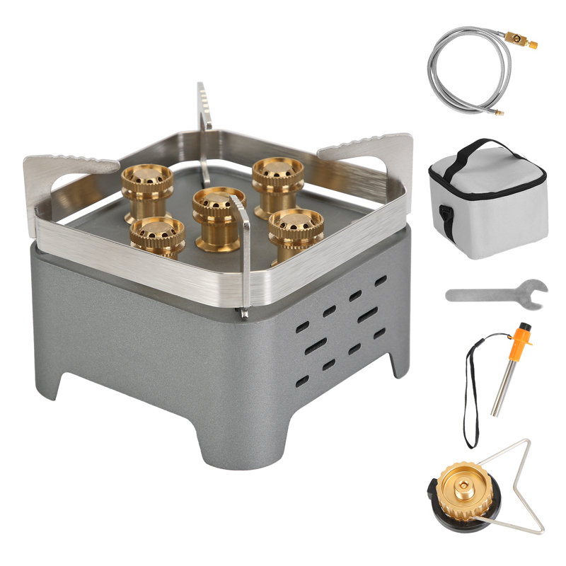 Réchaud de camping portatif 12 000 W avec adaptateur pour cassette