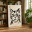 Cat Face Minimalist - Wrapped Canvas-470910093-470910199