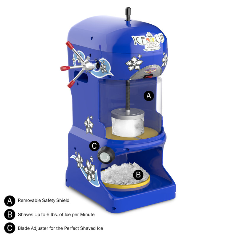 Great Northern Blue Stainless Steel Snow Cone Maker