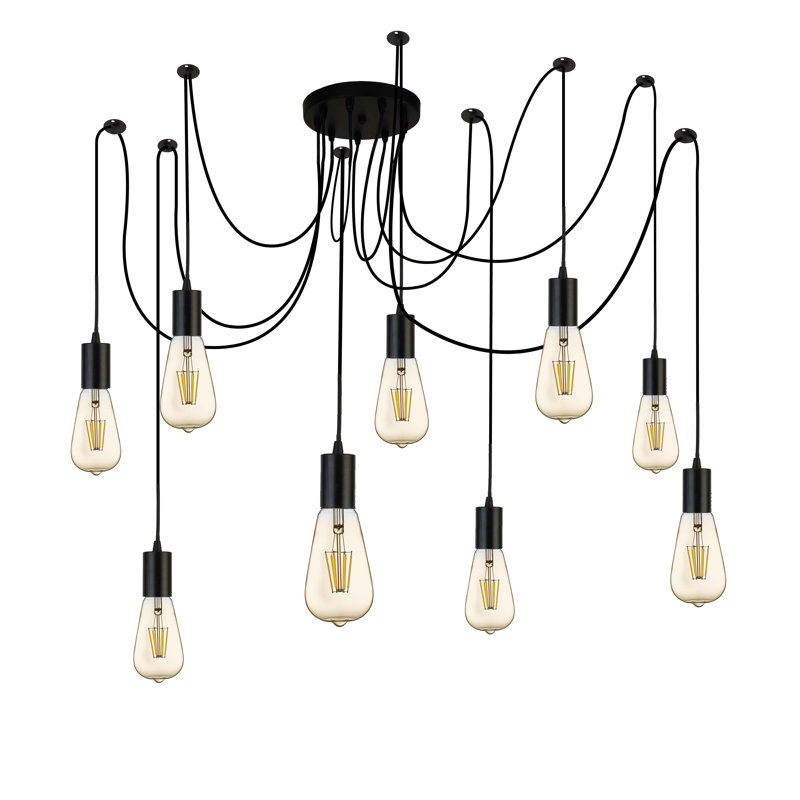 Anika 9 - Light Black Bulb Pendant
