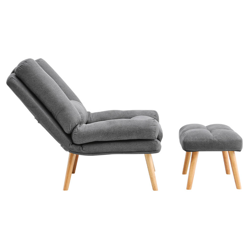 Grey Sofa with cushion footstool