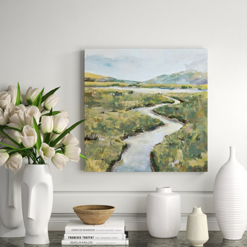 Golden Field Painting by Sara Brown, Outdoor, 30" H x 30" W