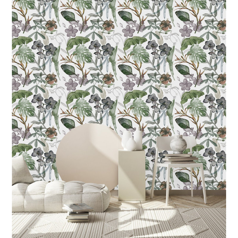 Ivannah Floral Tile, 2.08' W x 10.42' L