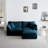 L-Shaped Two-Seater Sofa With Ottoman