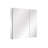 Recessed Or Wall Mount Frameless Medicine Cabinet Mirror With Adjustable Glass Shelves-547291745